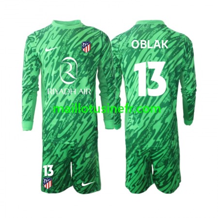 Maillot de Foot Atlético Madrid Jan Oblak 13 Extérieur Gardien 2024-25 Manches Longues - Enfant Maillot de Foot Atlético Madrid Jan Oblak 13 Extérieur Gardien 2024-25 Manches Longues - Enfant